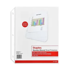 Staples Standard Weight Sheet Protector, 8.5" x 11", Clear (16935)