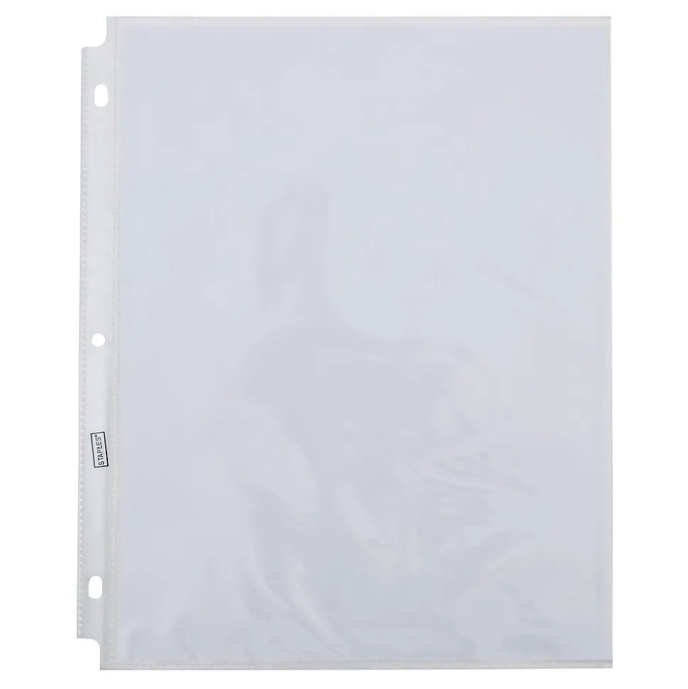Staples Standard Weight Sheet Protectors, Clear, 25/Box (10523-US)