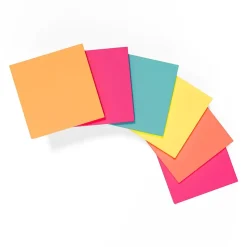 Staples Stickies Standard Notes, 3" x 3" Assorted, 100 Sheets/Pad, 6 Pads/Pack (S-33BR6/52560)