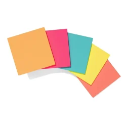 Staples Stickies Standard Notes, 3" x 3" Assorted, 400 Sheets/Pad, 1 Pad/Pack (S-33BRC/52557)