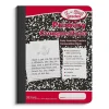 Staples 1-Subject Composition Notebooks, 7.5" x 9.75", Primary Ruled, 100 Sheets, Black/Red (42079C)