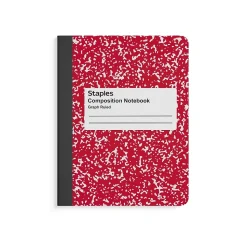 Staples® 1-Subject Composition Notebooks, 7.5" x 9.75", Specialty Ruled, 100 Sheets, Green (11624-CC)