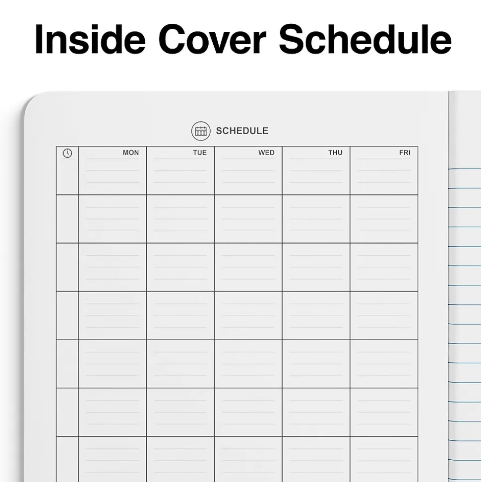 Staples 1-Subject Composition Notebooks, 7.5" x 9.75", Wide Ruled, 100 Sheets (ST55077C)