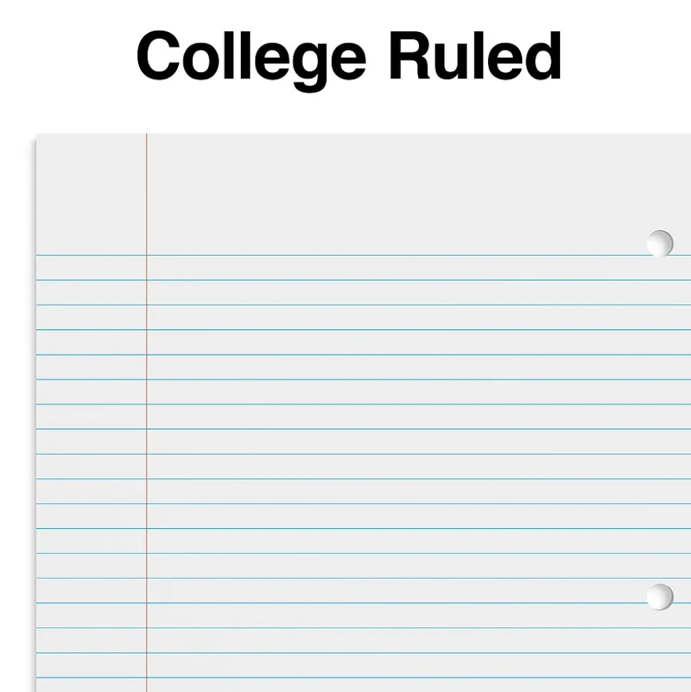 Staples 1-Subject Notebook, 8" x 10.5", College Ruled, 70 Sheets, Blue (TR27500)