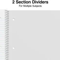 Staples® 3-Subject Subject Notebooks, 8.5