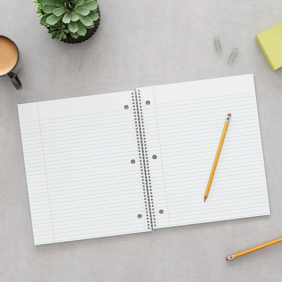 Staples® 1-Subject Subject Notebooks, 8.5" x 11", College Ruled, 100 Sheets, Green (TR58358M-CC)