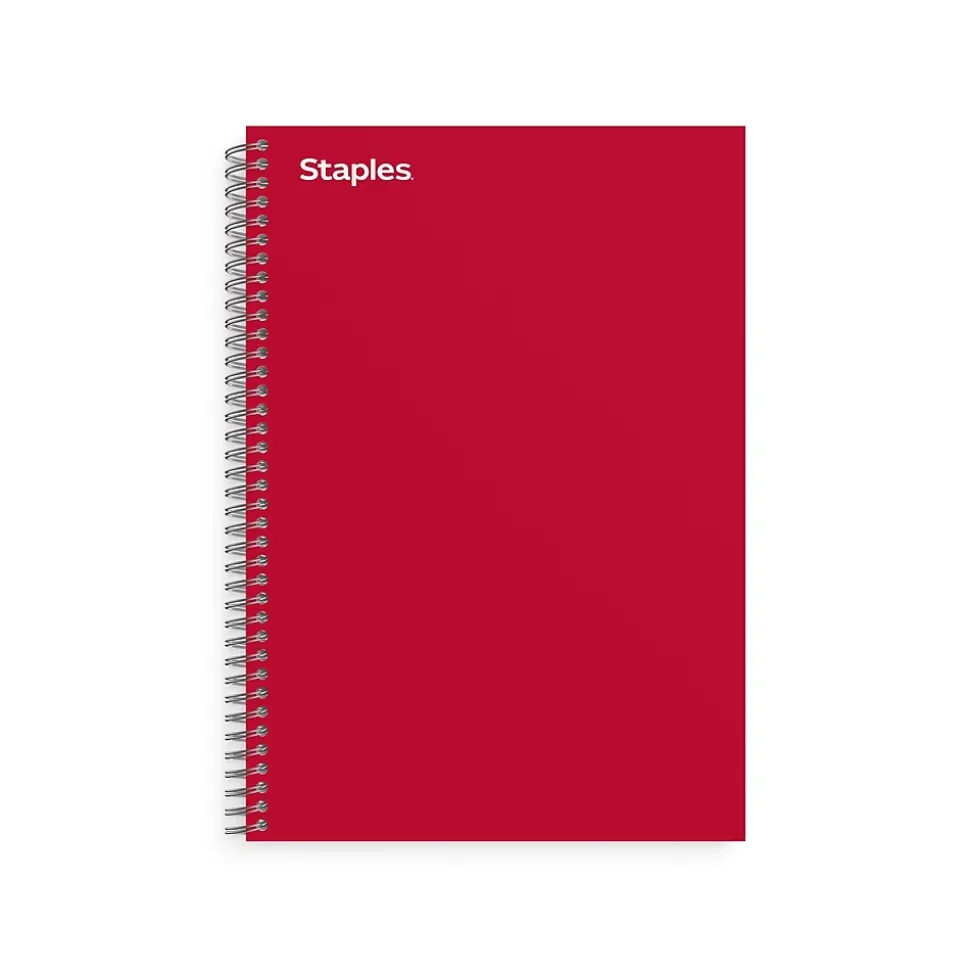 Staples® 3-Subject Subject Notebooks, College Ruled, 150 Sheets, Assorted (83360)