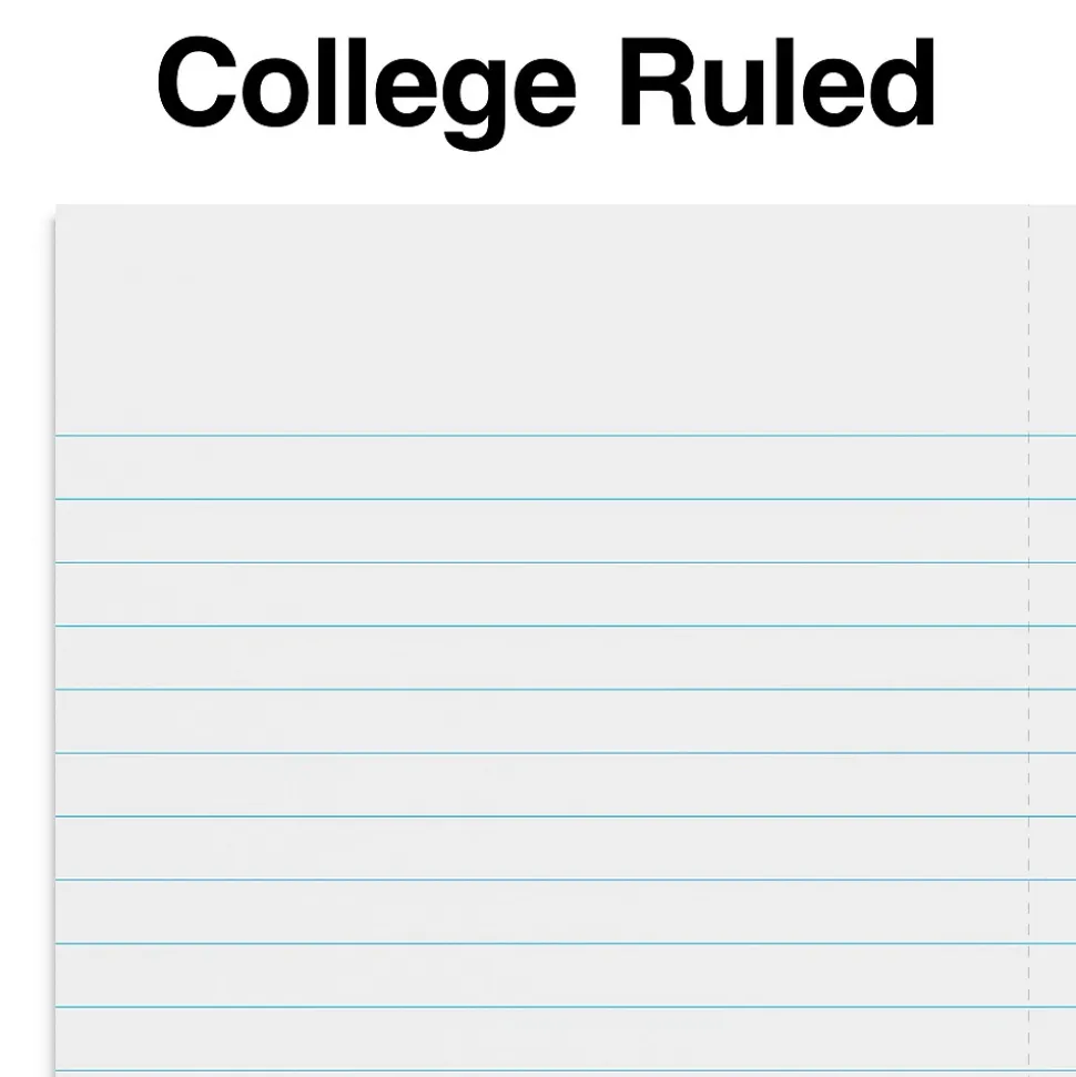 Staples® 1-Subject Subject Notebooks, 5" x 7", College Ruled, 100 Sheets, Assorted (83357)