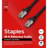 Staples TECH 10' Cat 7 Ethernet Cable, Male to Male, Black (ST62461)