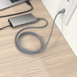 Staples TECH 14 ft. Cat 5E Ethernet Cable, Male to Male, Gray (ST62449)