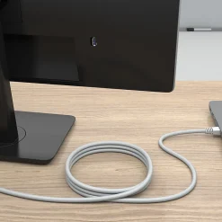 Staples TECH 25 ft. Cat-6 Ethernet Cable, Male to Male, Gray (ST62446)