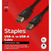 Staples TECH 6 ft. USB-A to USB-A Cable, Male to Male, Black (ST62442)