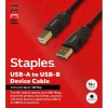 Staples TECH 16 ft. USB-A to USB-B Cable, Male to Male, Black (ST62440)