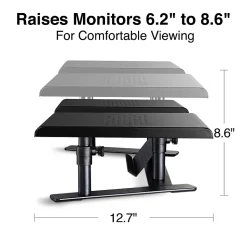 Staples TECH Adjustable Dual Monitor Stands, Up to 24