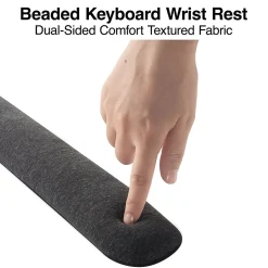 Staples TECH Beaded Non-Skid Wrist Rest, Black/Gray (23943)