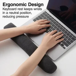 Staples TECH Beaded Non-Skid Wrist Rest, Black/Gray (23943)