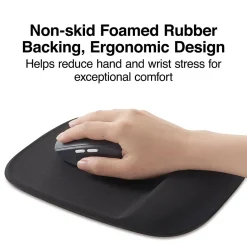 Staples TECH Foam Non-Skid Mouse Pad/Wrist Rest Combo, Black (ST61798)