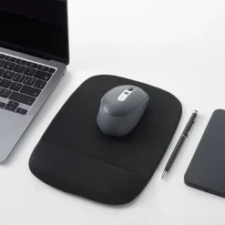 Staples TECH Foam Non-Skid Mouse Pad/Wrist Rest Combo, Black (ST61798)