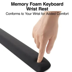 Staples TECH Foam Non-Skid Wrist Rests, Black (ST61827)