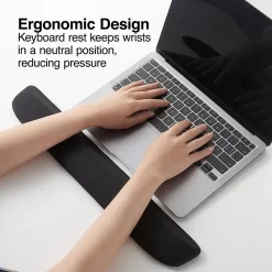 Staples TECH Foam Non-Skid Wrist Rests, Black (ST61827)