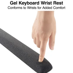 Staples TECH Gel Non-Skid Wrist Rest, Black (ST61823)