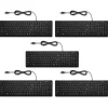 Staples TECH Keyboard, Black, 5/Pack (ST62600-5pk-VB)