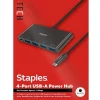 Staples TECH 4-Port USB 3.0 Hub, Black (ST62372)