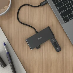 Staples TECH 4-Port USB 3.0 Hub, Black (ST62372)