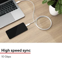 Staples TECH USB-C to USB-C Charging Cable, 3.3 ft., White (ST62317)