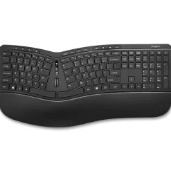 Staples TECH Wireless Ergonomic Keyboard, Black (ST62603)