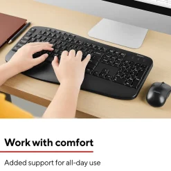 Staples TECH Wireless Keyboard and Optical Mouse Combo, Black (ST62637)