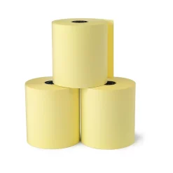 Staples Thermal Cash Register/POS Rolls, 1-Ply, Canary, 3 1/8" x 230', 4/Pack (28402/15156)