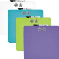 Staples Tin Square Frameless Dry-Erase Whiteboard, Assorted Colors, 1' x 1' (28225-US)