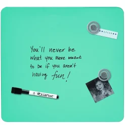 Staples Tin Square Frameless Dry-Erase Whiteboard, Assorted Colors, 1' x 1' (28225-US)