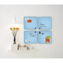 Staples Tin Square Frameless Dry-Erase Whiteboard, Assorted Colors, 1' x 1' (28225-US)