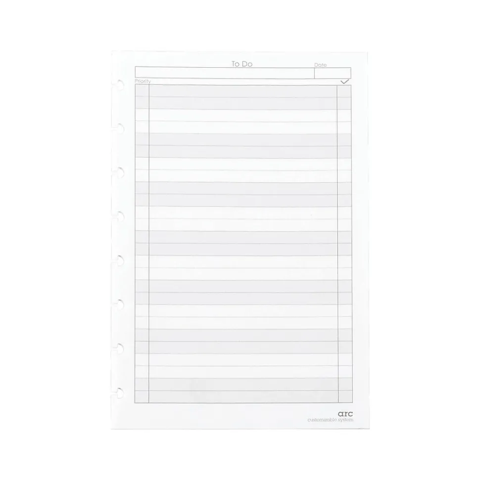 Staples To-Do Customizable Notebook Accessories, 5.5" x 8.5", Cornell, 50 Sheets, White, /Pack (19994STP)