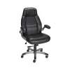Staples Torrent Ergonomic Bonded Leather Swivel Manager Chair, Black (51283-CC)
