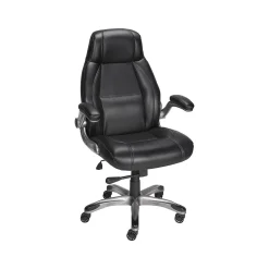 Staples Torrent Ergonomic Bonded Leather Swivel Manager Chair, Black (51283-CC)