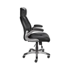 Staples Torrent Ergonomic Bonded Leather Swivel Manager Chair, Black (51283-CC)