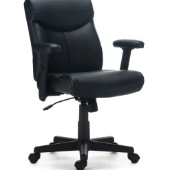 Staples Traymore Ergonomic Faux Leather Swivel Computer and Desk Chair, Black (59425-CC)