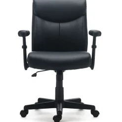 Staples Traymore Ergonomic Faux Leather Swivel Computer and Desk Chair, Black (59425-CC)