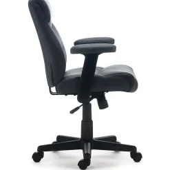 Staples Traymore Ergonomic Faux Leather Swivel Computer and Desk Chair, Gray (53246)