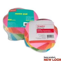 Staples® Twirl Memo Pad, 600 Sheets, Assorted (11504)