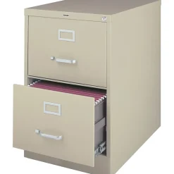 Staples® Vertical File Cabinet, Legal, 2-Drawer, Putty, 25"D (25158D)