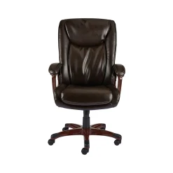 Staples® Westcliffe Ergonomic Leather Swivel Executive Chair, Brown (50219R-CC)