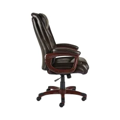 Staples® Westcliffe Ergonomic Leather Swivel Executive Chair, Brown (50219R-CC)