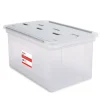 Staples Wing Lid File Totes, Letter Size, Clear (140166/139585)