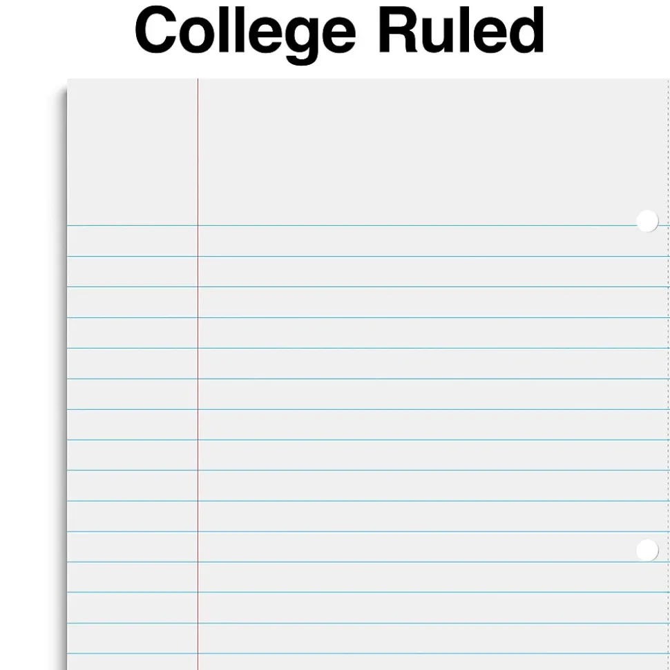 Staples Wireless 1-Subject Notebook, 8.5" x 11", College Ruled, 80 Sheets, Red (ST58379)