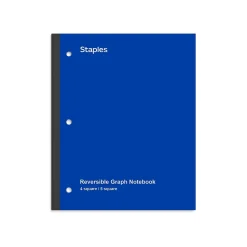Staples Wireless 1-Subject Notebook, 8.5" x 11", Graph Ruled, 80 Sheets, Blue (ST58382)