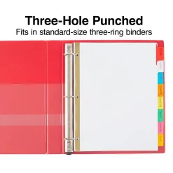 Staples Write-On Dividers, 8-Tab, Assorted Color s, 4/Pack (13511/23179)